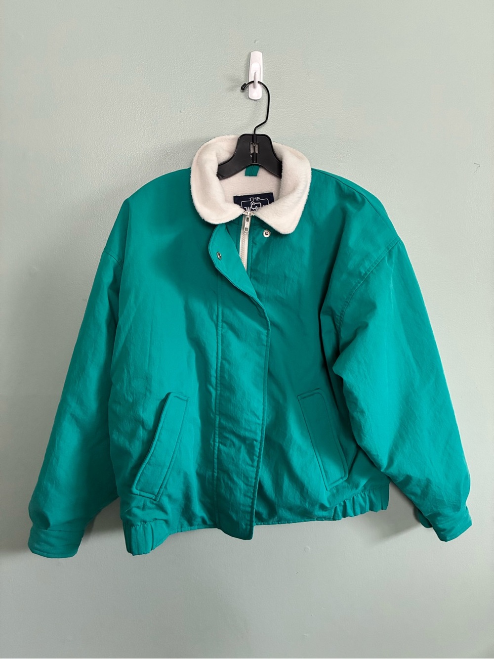 VTG Retro Woolrich Fleece Lined Jacket Womens Medium Green Full Zip L/S USA